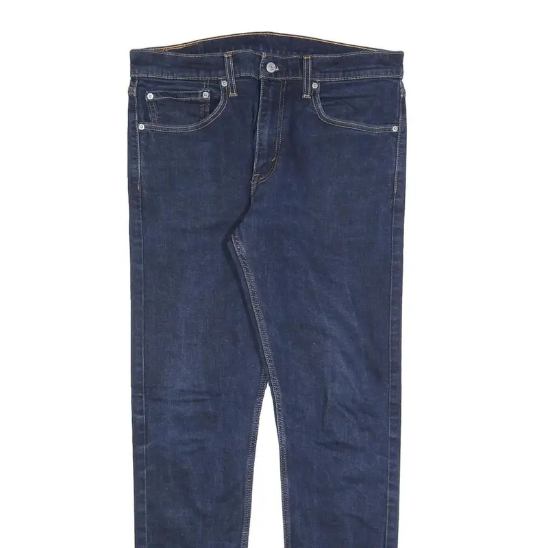Levi's 512 Big E Mens Slim Jeans Blue Denim W34 L34 Cotton Blend Zip 2