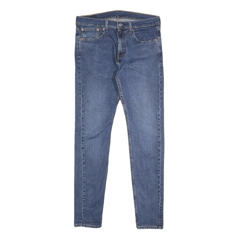 Levi's 512 Lo-Ball Mens Jeans Blue Slim Skinny Denim Medium W33 L33 Stylish Zip 1