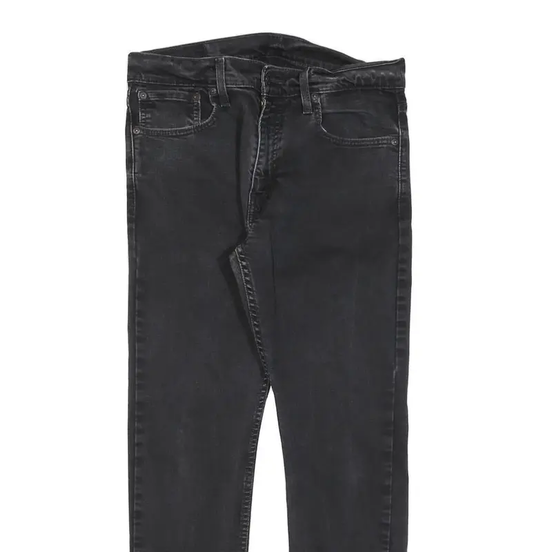 Levi's 512 Tapered Mens Jeans Black Slim Tapered Denim Medium W32 L27 Stylish 2