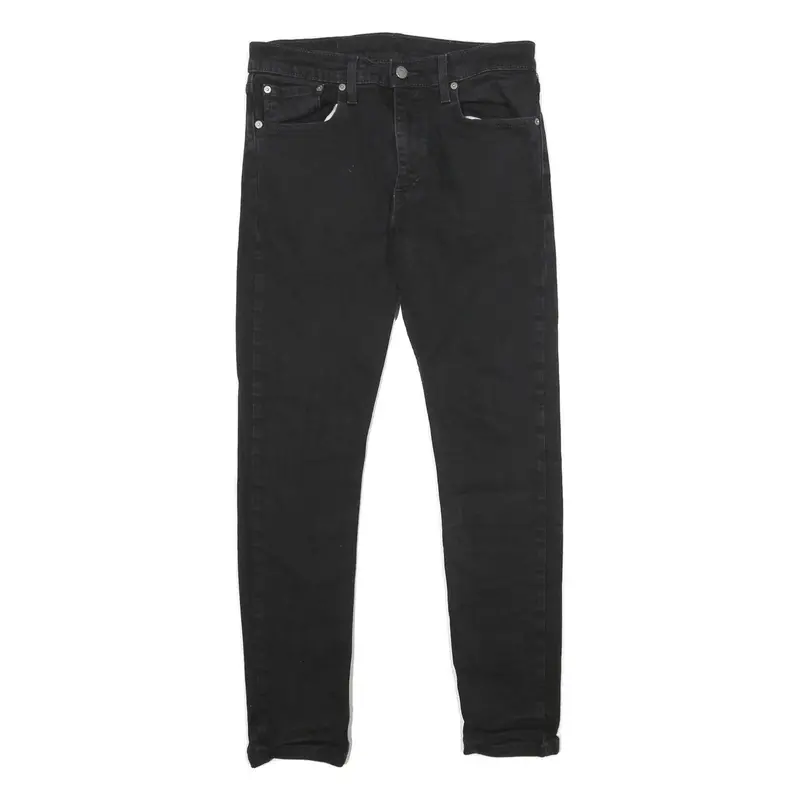 Levi's 512 Tapered Mens Jeans Black Slim Tapered Denim W32 L32 Slim Fit Zip 1