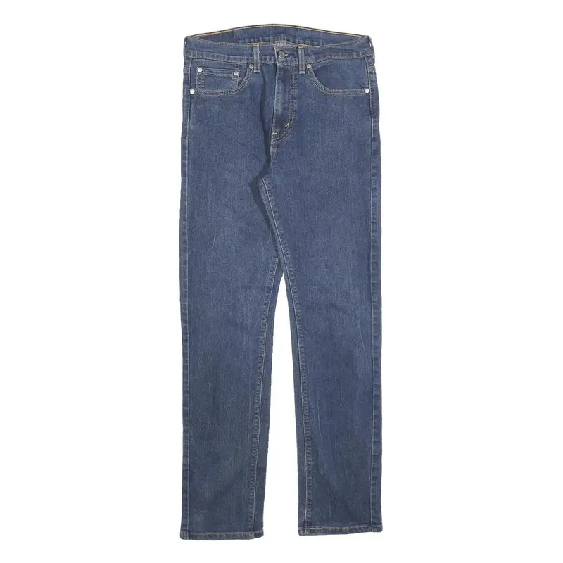 Levi's 513 Mens Blue Regular Straight Denim Medium W32 L32 Classic Zip Jeans 1