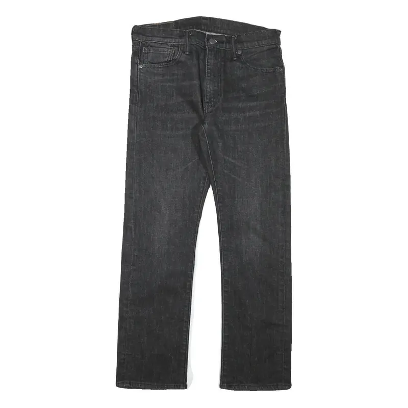 Levi's 513 Mens Jeans Black Regular Straight Denim Medium W30 L28 Zip Cotton 1