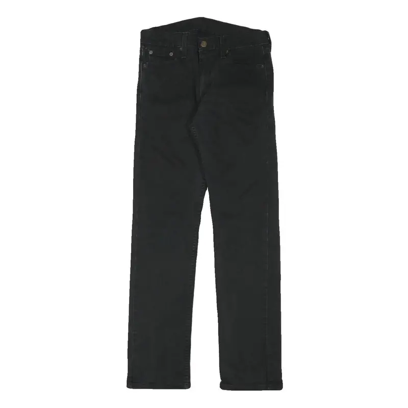 Levi's 513 Mens Jeans Black Regular Straight Denim Raw W28 L30 Classic Fit Zip 1