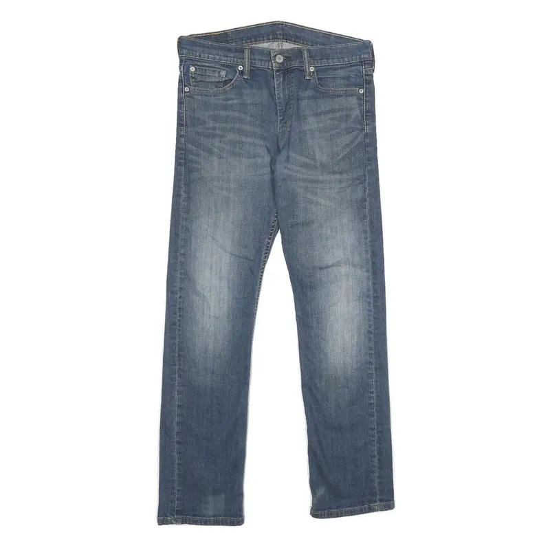 Levi's 513 Mens Jeans Blue Slim Straight Denim Medium W30 L32 Classic Fit Zip 1
