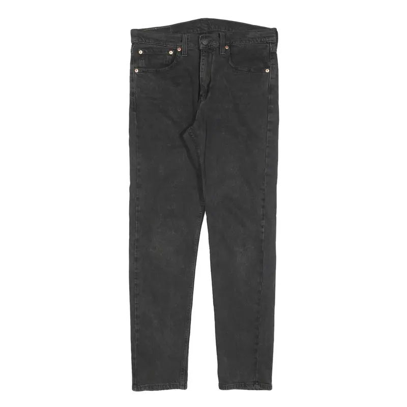 Levi's 515 Mens Jeans Black Slim Skinny Denim Medium W32 L32 Slim Fit Zip 1