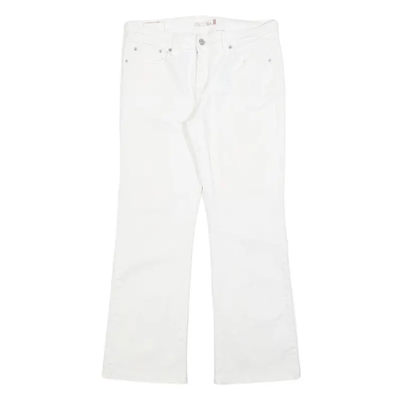 Levi's 515 Womens Jeans White Slim Bootcut Denim W30 L28 Signature Stitching 1
