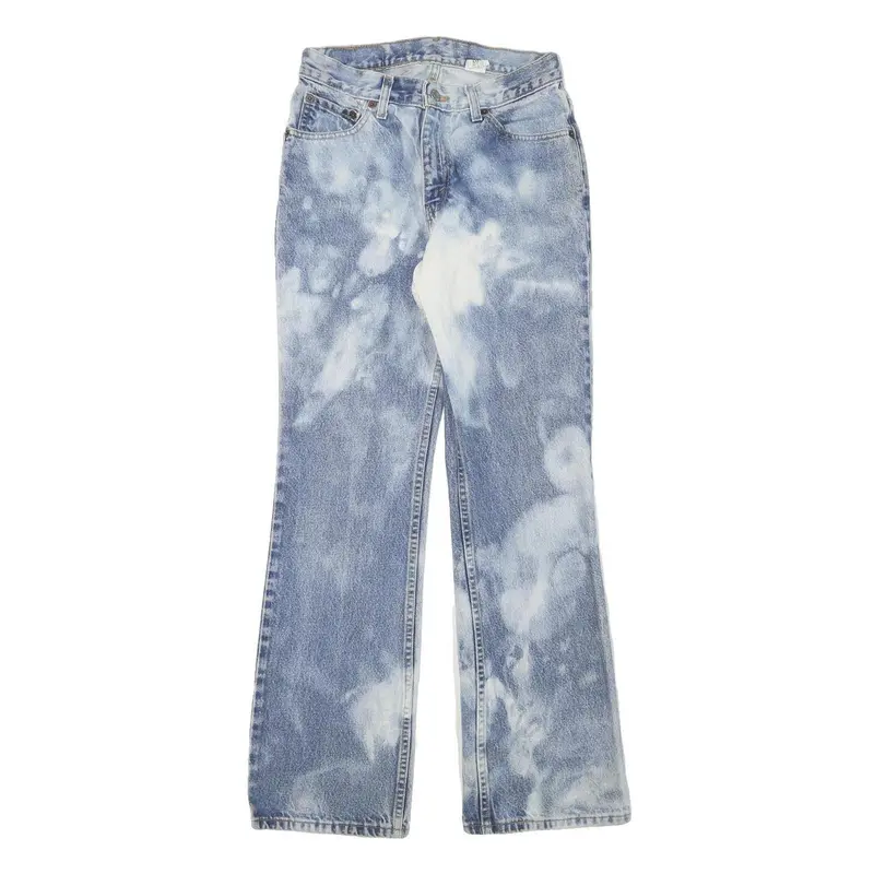 Levi's 517 Bootcut Womens Jeans Blue Cotton Blend Regular W26 L30 Bleach Effect 1