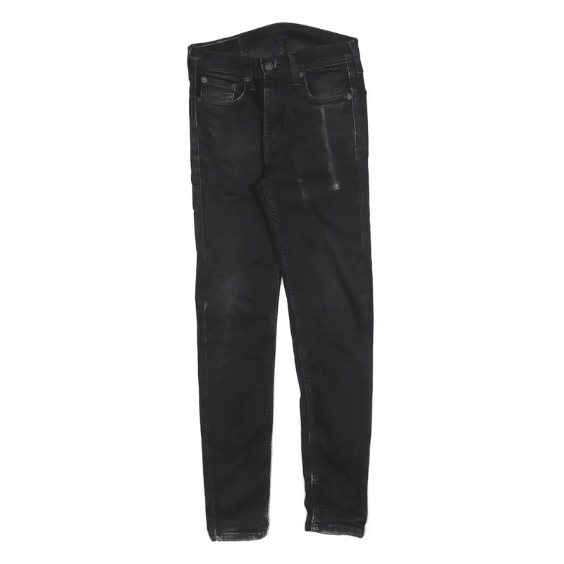 Levi's 519 Hi-Ball Mens Jeans Black Slim Skinny Denim W30 L28 Zip 1
