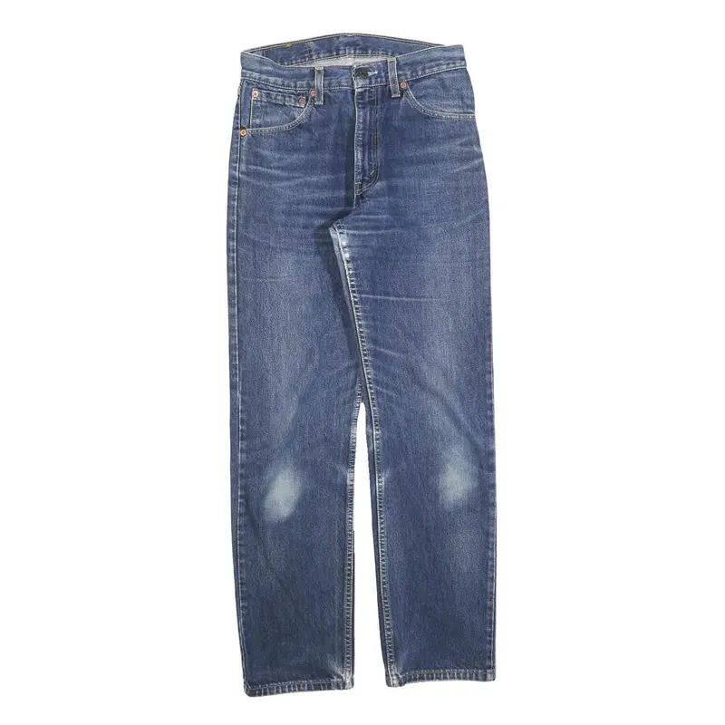 Levi's 521 02 Mens Jeans Blue Regular Straight Denim Medium W30 L32 Classic Zip 1