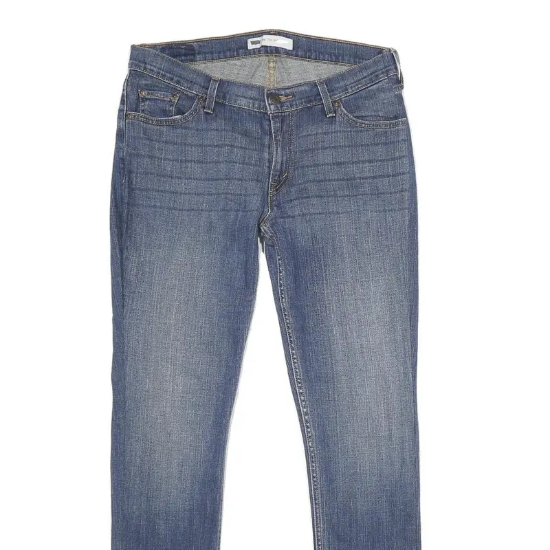 Levi's 524 Too Superlow Womens Jeans Blue Relaxed Skinny Denim Medium W30 L32 2