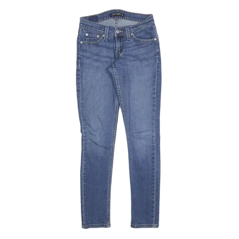 Levi's 524 Womens Blue Slim Skinny Denim Medium Wash Jeans W26 L30 Stretch 1