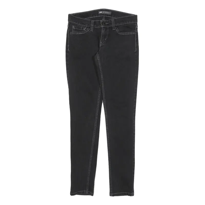 Levi's 524 Womens Jeans Black Slim Skinny Denim W30 L30 Stylish Stretch 1