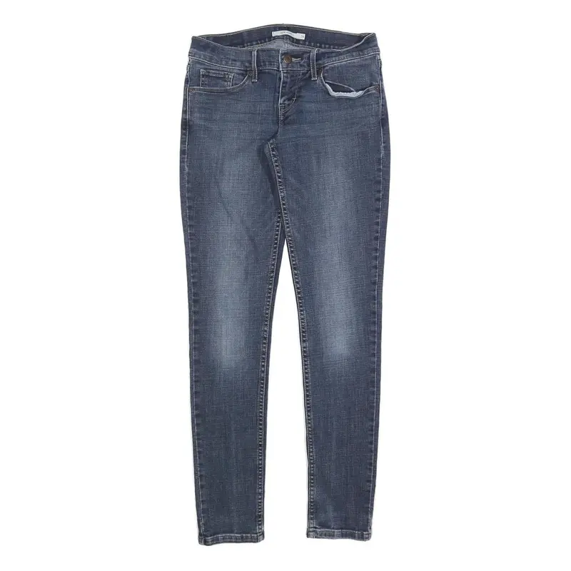 Levi's 524 Womens Jeans Blue Slim Skinny Denim Medium W26 L32 Stretch Zip 1