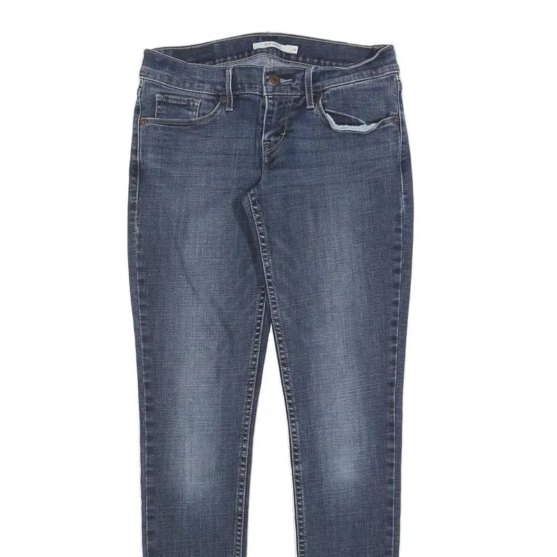 Levi's 524 Womens Jeans Blue Slim Skinny Denim Medium W26 L32 Stretch Zip 2