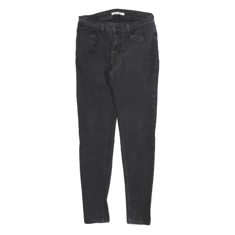 Levi's 535 Womens Slim Black Denim Dark W27 L30 Stretch Skinny Jeans 1