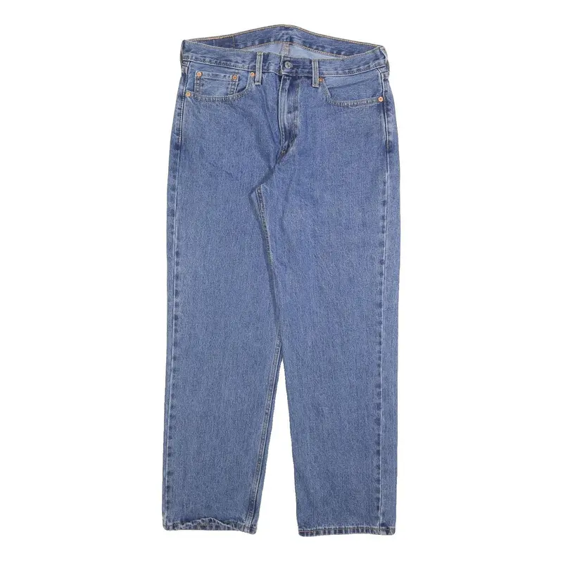 Levi's 550 Straight Mens Jeans Blue Relaxed Straight Denim Medium W33 L29 Zip 1