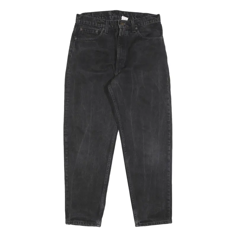 Levi's 550 Tapered Mens Jeans Black Relaxed Denim W34 L30 Classic Cotton Zip 1