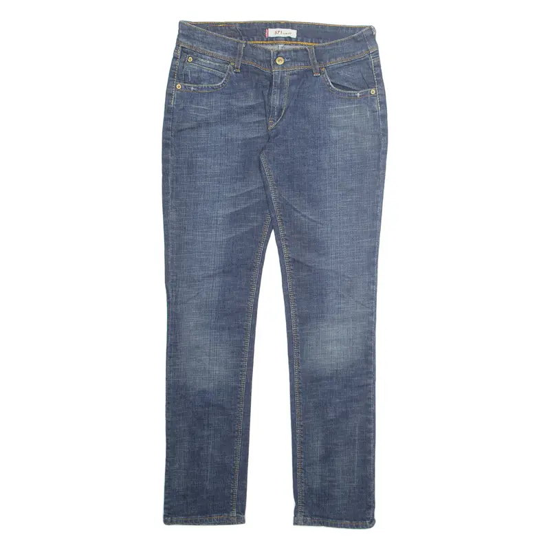 Levi's 571 Womens Jeans Blue Slim Tapered Stone Wash W32 L32 1