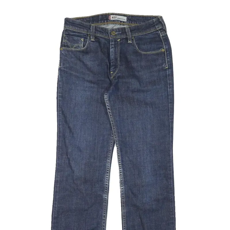 Levi's 627 Womens Regular Straight Denim Dark Blue W26 L30 Classic Cotton Blend 2