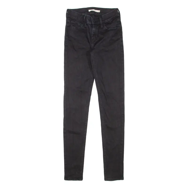 Levi's 710 Mens Jeans Black Slim Skinny W22 L30 1