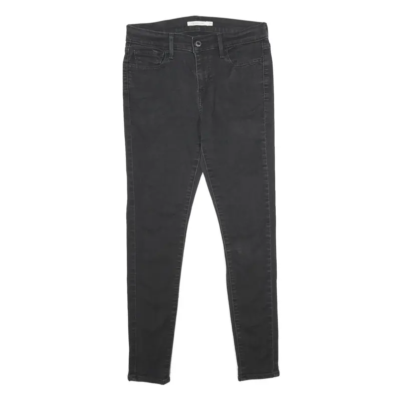 Levi's 710 Super Skinny Womens Jeans Black Slim Skinny Denim W29 L28 Zip Closure 1