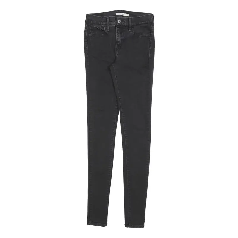 Levi's 710 Womens Jeans Black Slim Skinny Denim W28 L32 Stretch Cotton Blend 1