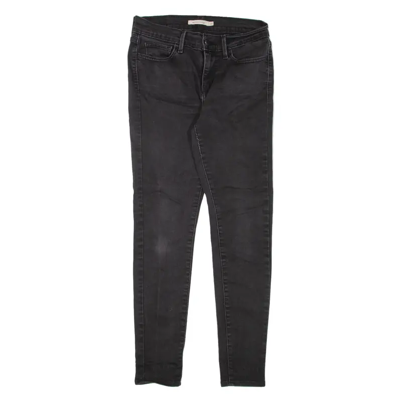 Levi's 710 Womens Jeans Black Slim Skinny W24 L28 1