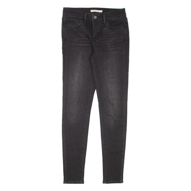 Levi's 710 Womens Jeans Black Slim Skinny W27 L30 1
