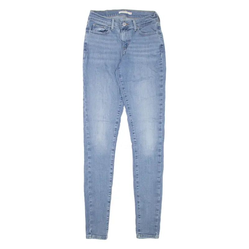 Levi's 710 Womens Jeans Blue Slim Skinny Stone Wash W24 L34 1