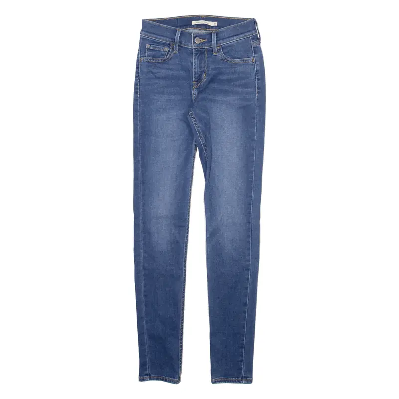 Levi's 710 Womens Jeans Blue Slim Skinny W24 L28 1