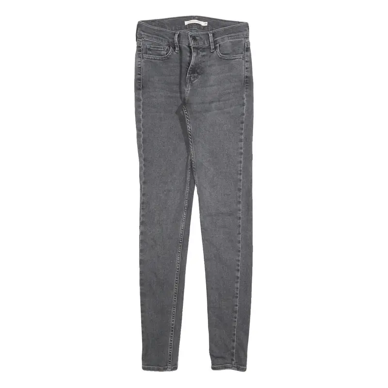 Levi's 710 Womens Jeans Grey Slim Skinny Denim Medium W26 L30 Stretch Cotton 1