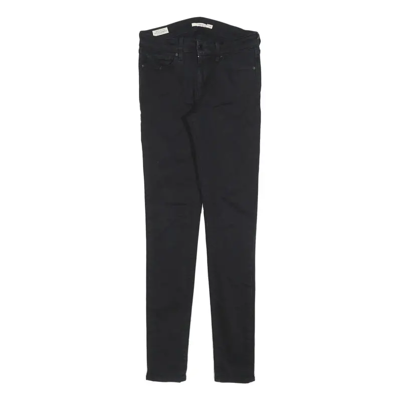 Levi's 711 Big E Womens Jeans Black Slim Skinny Denim W26 L32 Stretch Cotton 1