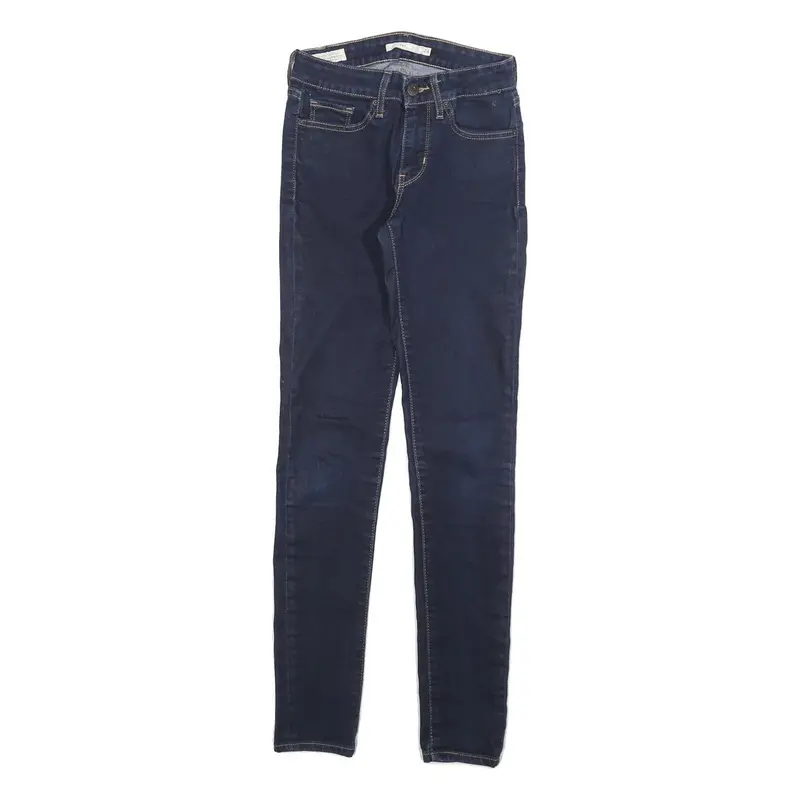 Levi's 711 Big E Womens Jeans Blue Slim Skinny Denim Medium W24 L30 Authentic 1
