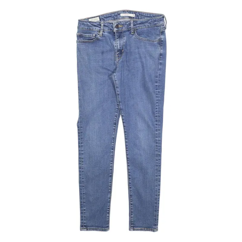 Levi's 711 Big E Womens Slim Jeans Denim Medium Wash W28 L28 Stretch Cotton 1