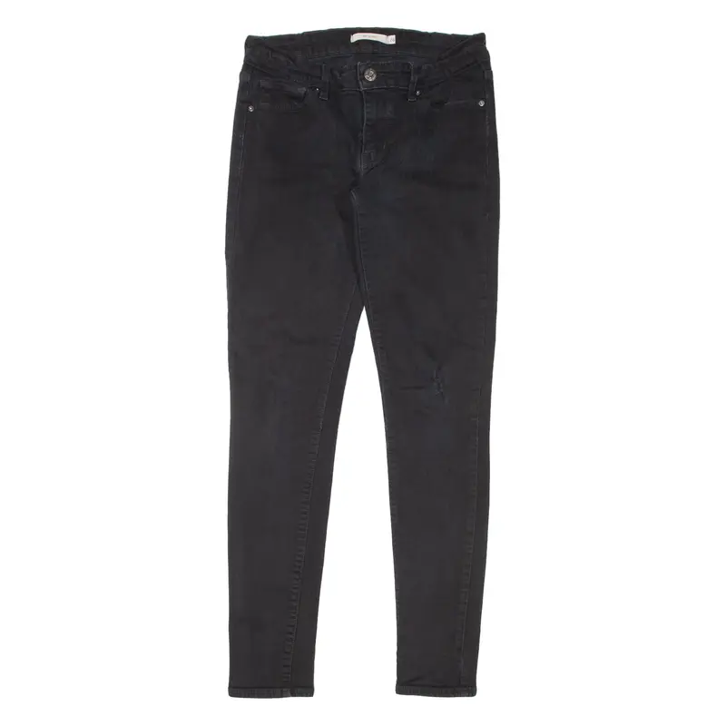 Levi's 711 Womens Jeans Black Slim Skinny W26 L30 1