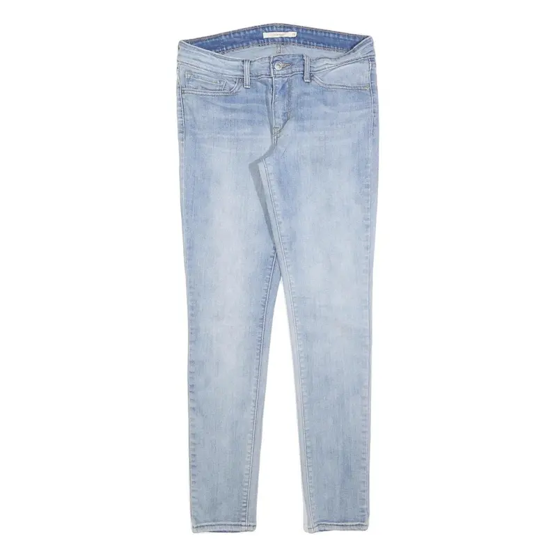 Levi's 711 Womens Jeans Blue Slim Skinny Denim Light W29 L28 Stretch Zip 1