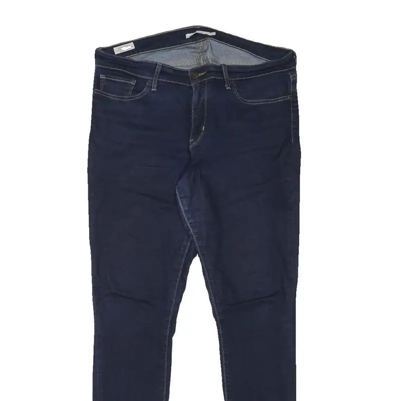 Levi's 711 Womens Jeans Blue Slim Skinny Denim W34 L31 Stretch Zip Fastening 2