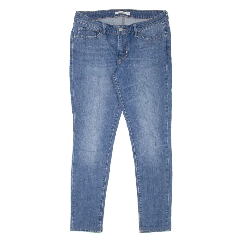 Levi's 711 Womens Jeans Blue Slim Skinny Stone Wash W28 L30 1