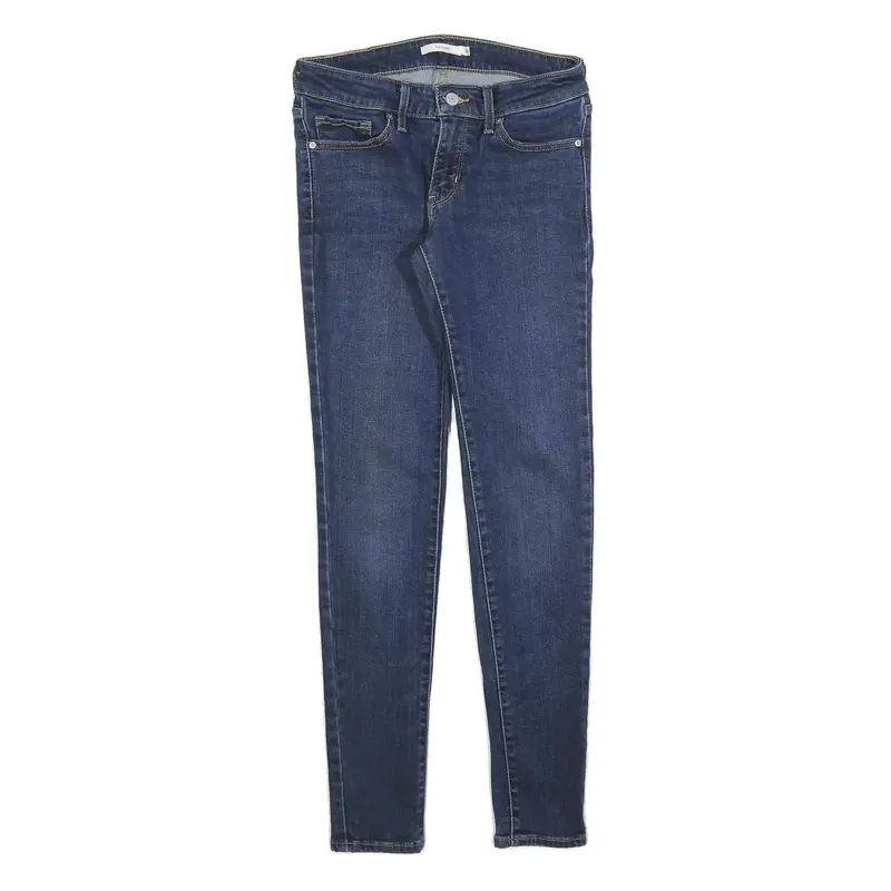 Levi's 711 Womens Slim Blue Denim Jeans W26 L30 Classic Cotton Blend Zip 1