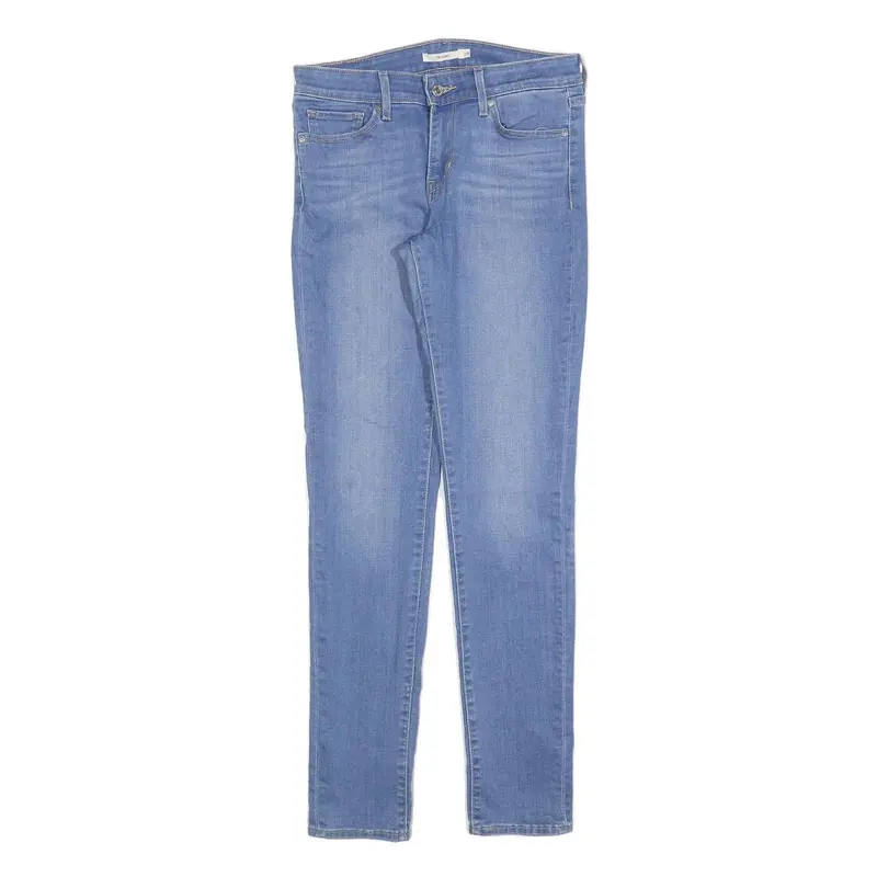 Levi's 711 Womens Slim Blue Denim Light W28 L32 Stretch Cotton Blend Jeans 1