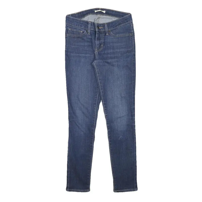 Levi's 711 Womens Slim Skinny Denim Medium W26 L27 Jeans Zip Cotton Blend 1