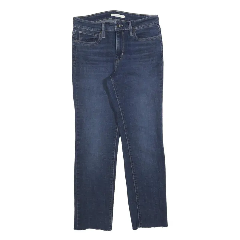 Levi's 712 Slim Womens Jeans Blue Denim W29 L27 Cotton Blend Zip 1