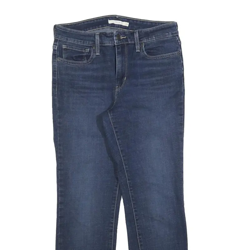 Levi's 712 Slim Womens Jeans Blue Denim W29 L27 Cotton Blend Zip 2