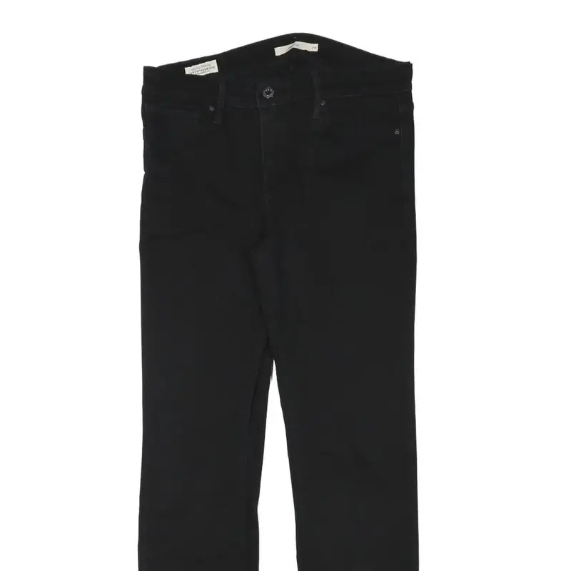 Levi's 712 Womens Jeans Black Slim Skinny Denim W29 L27 Zip Cotton Blend 2