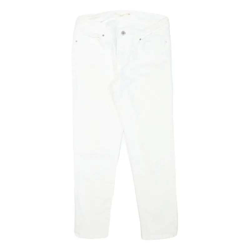Levi's 712 Womens Jeans White Slim Skinny Denim W27 L24 Zip Cotton Blend 1