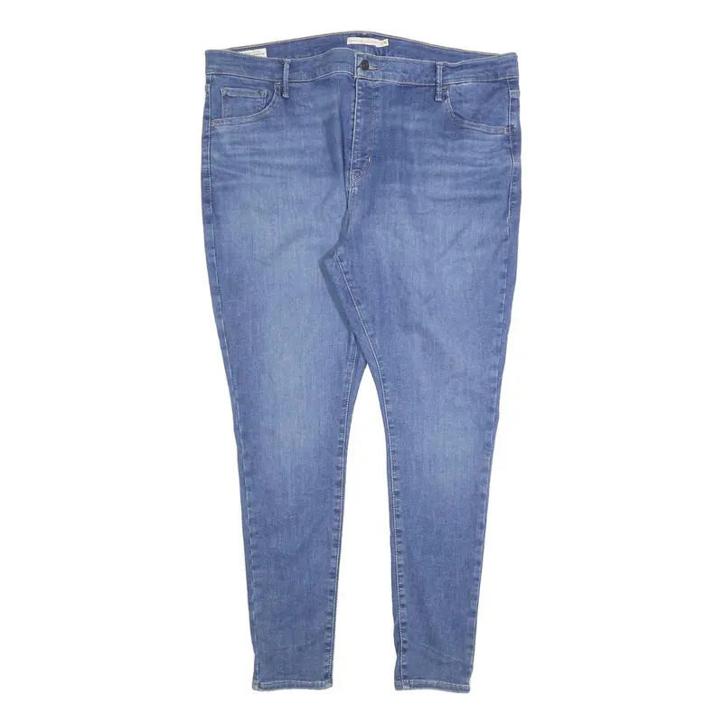 Levi's 720 Big E Womens Slim Blue Denim Light W40 L32 Stretch Skinny Jeans 1
