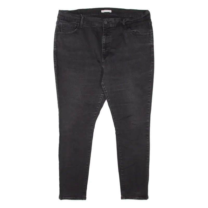Levi's 720 High Rise Womens Jeans Black Slim Skinny W38 L26 1