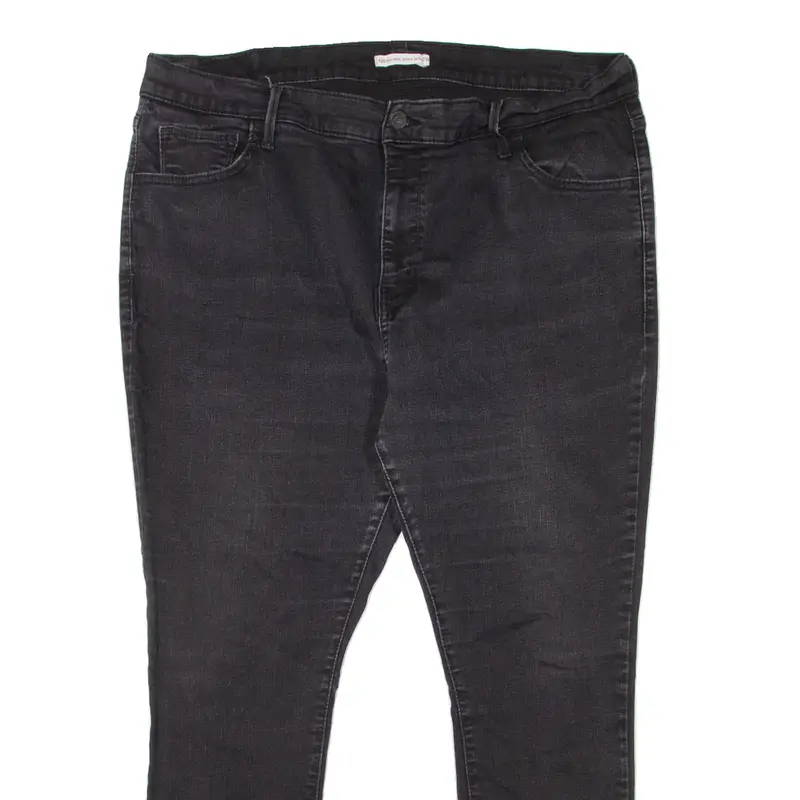 Levi's 720 High Rise Womens Jeans Black Slim Skinny W38 L26 2