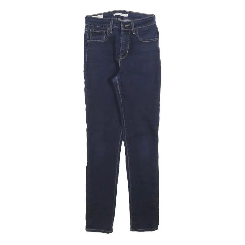 Levi's 721 Big E Womens Jeans Blue Slim Skinny Denim Medium W25 L28 High Rise 1