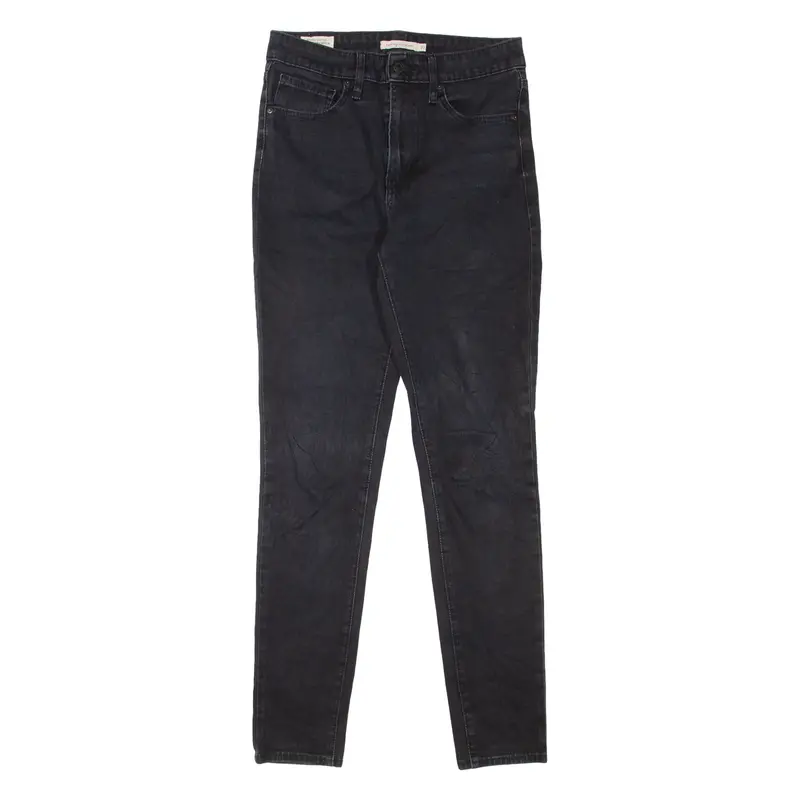 Levi's 721 High Rise Big E Womens Jeans Black Slim Skinny W27 L30 1
